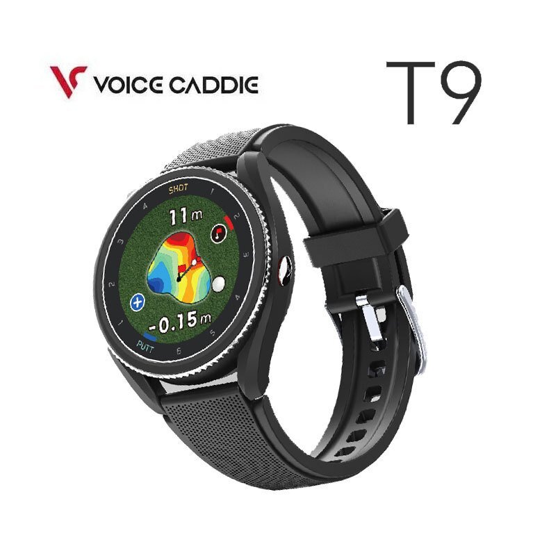 Voice Caddie ボイスキャディ T9 ブラック 時計型ゴルフナビ-